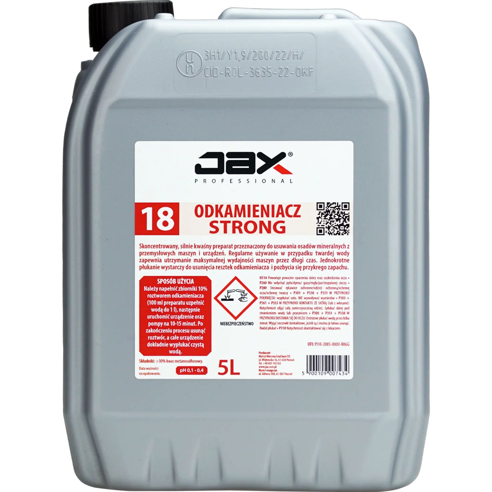 Засіб проти накипу для промислового обладнання JAX Professional ''18'' 5л